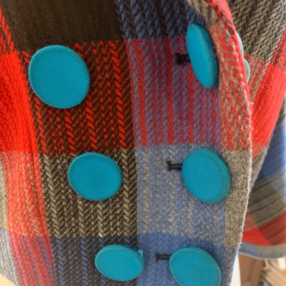 Marc by Marc Jacobs Vintage Women's Wool Plaid Double-Breasted Blazer - Size M - Picture 7 of 9